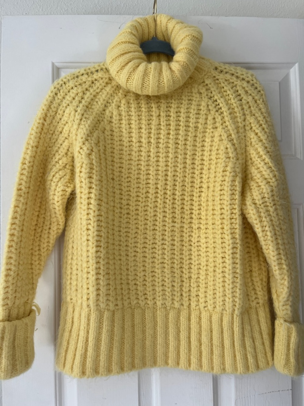 Anthropologie Soft Yellow Turtleneck Sweater